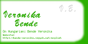 veronika bende business card